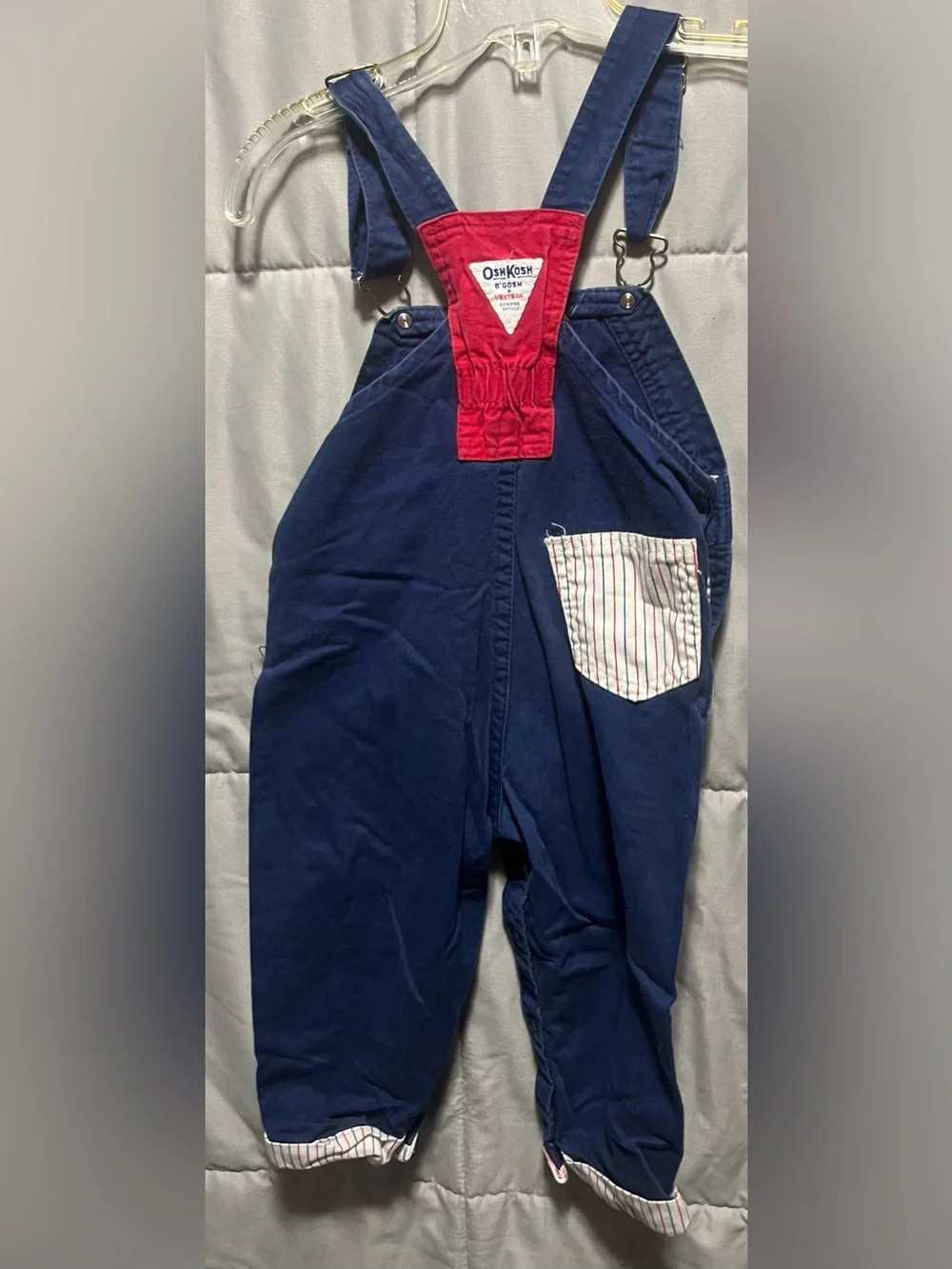 Vintage OshKosh B’Gosh Nautical Sailor Overalls 4T Club Commodore Made USA 90s